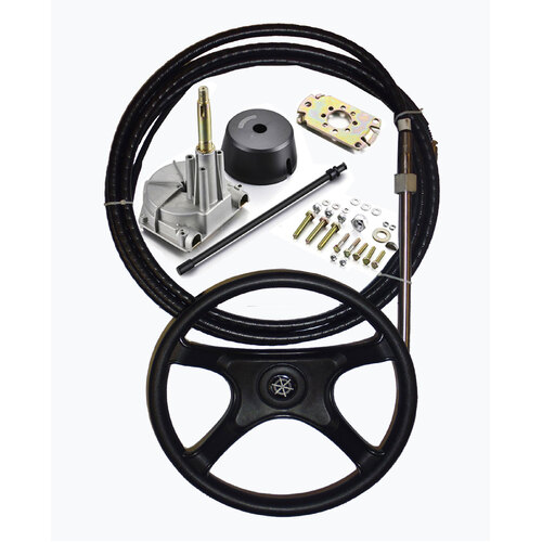 BOAT STEERING KIT ✱ 12FT / 3.6m ✱ Cable Helm Wheel Multiflex Teleflex Morse Compatible